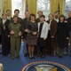 Top brass from Pixar in the Oval Office on November 9, 1998 in what’s described as “Camp David weekend guests” on contact sheets at the Clinton Library (Clinton Presidential Library)